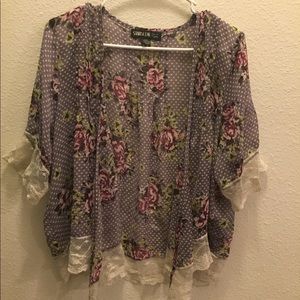 Floral Print Kimono